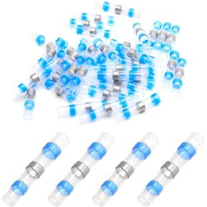 100Pcs 12-10 AWG Wire Connectors Waterproof Solder Sleeve Heat Shrink Butt Connectors Self Soldering Wire Connectors(Yellow,12-10 AWG) in Saudi Arabia