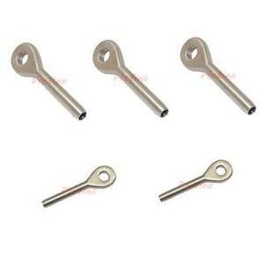 5 PC 1/8'' Wire Rope Swage Eye Terminal Hand Aircraft Eye Stainless Steel