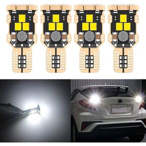 BlyilyB 4-Pack Nonpolarity T15 912 921 906 W16W Led Bulb High Power 2835SMD 6000K 1800 Lumens Extremely Bright Error Free Led Bulbs For Backup Reverse Lights 3rd Brake Lights