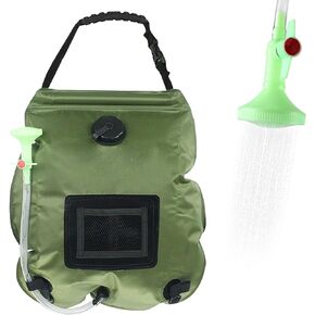 حقيبة استحمام تعمل بالطاقة الشمسية، حقيبة استحمام للتخييم سعة 5 جالون/20 لتر، حقيبة استحمام محمولة مع خرطوم قابل للإزالة ورأس دش قابل للتشغيل والإيقاف للتخييم والشاطئ والسباحة في الهواء الطلق والسفر والمشي لمسافات طويلة in Kuwait