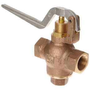 Kingston 305B Series Brass Quick Opening Flow Control Valve, Squeeze Lever, 1/2" NPT Female