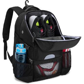 DSLEAF Soccer Backpack for Men, Basketball Bag with Ball Space and Separate Shoe Space for Basketball, Soccer, Volleyball Training