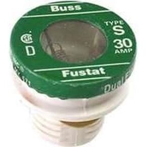 Bussmann S-30BC 30 Amp Type S Time-Delay Dual-Element Plug Fuse Rejection Base, 125V UL Listed 1-In Bag