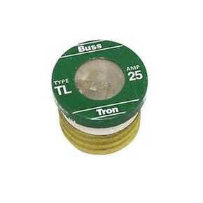 BUSSMANN TL-25-25 Amp Time Delay- Loaded Link Edison Base Plug Fuse 125V Ul Listed (Pack of 1)