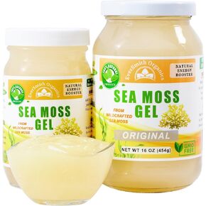 Wildcrafted Irish Sea Moss Gel | Made in USA | Rich in Vitamins & Minerals | Sea Moss Gel Raw | Nutritional Supplement | Apple (16 oz)