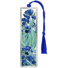 Bookmarks Gifts for Book Lovers Gardening Gifts for Readers Van Gogh Iris - Solid Brass Metal Bookmark 1 x 4 Inch