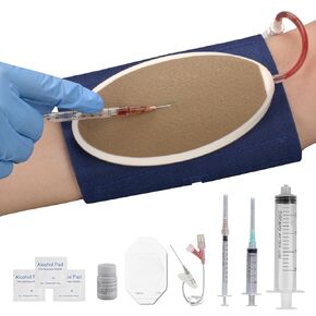 Phlebotomy and Venipuncture Practice Kit, Wearable IV Practice Kit with Needles, IV Injection/Insertion Practice Kit for Medical Students, White
