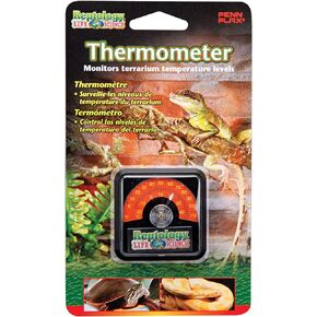 Penn-Plax Reptology Reptile Temperature Sensor Gauges Thermometer from 0 to 110 Degrees for Terrariums and Turtle Tanks and Cages