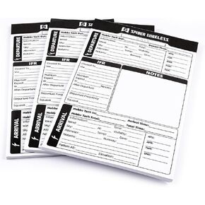 Pilot Kneeboard Notepad, IFR Flight Notepad for Pilot, Aviation Pilot Bag Accessory, Fits Most Aviation Kneeboards, 3 Pack