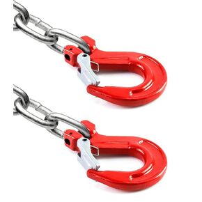 5/16" Clevis Slip Hook with Latch, 2 Pack Painted Finish, 2470 lbs Load Limit, Grade 80 Drop Forged Alloy Steel