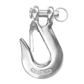 AMYSPORTS Heavy Duty Slip Hook Lifting Winch Steel Slip Hook Load Safety Trailer Clevis Hooks Stainless Transport 1/4 Inch 1000lbsf