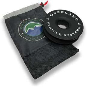 Overland Vehicle Systems Recovery Ring 6.25" 45,000 lb. Black with Storage Bag Universal