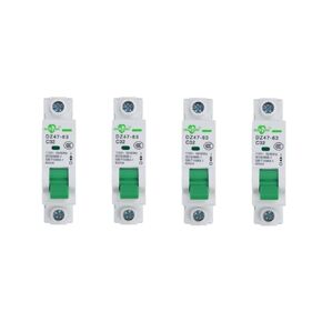 Miniature Circuit Breaker - 4 Pcs 110V/240V MCB Din Rail DZ47-63 Mini Home Circuit Breaker 1 Pole 20A