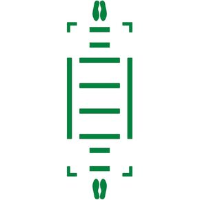 طقم ممرات المشاة المصنوعة من الفينيل Slip-Gard، أشكال صلبة، أخضر، صنع في الولايات المتحدة الأمريكية، WFK35GN in Kuwait