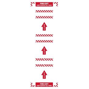 Slip-Gard Vinyl Crosswalk Kit, Fire Exit Keep Clear, Made in The USA, WFK38