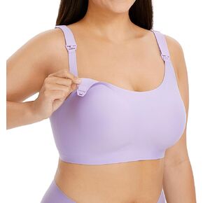 Angelhood Seamless Nursing Bra for Women Wire Free Full Coverage Nursing Bra T-Shirt Bra with Extra Extender