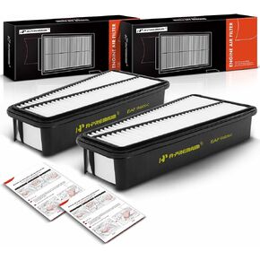A-Premium 2-PC Engine Air Filter Compatible with Toyota Models - Tacoma 2005-2015, Tundra 2005-2010, 4Runner 2003-2009, FJ Cruiser 2007-2009 - V6 4.0L - Replace# 17801-0P010, CA9683
