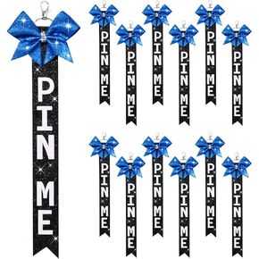 Cheer Pin Me Ribbon for Cheer Bag Bow Keychain with Rhinestones Bow Pin Me Cheer Competition Teen Girls Cheerleading