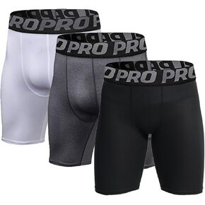 YUSHOW Mens Compression Shorts Quick Dry Spandex Shorts for Men Running Athletic Workout Underwear