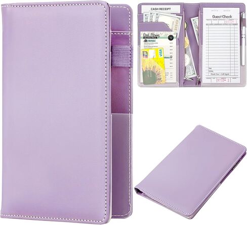 Server Books for Waitress Book, Leather Server Books for Waitress, Waiter Serving Book Booklet Wallet Restaurant Check Book Holder Waitstaff Organizer Fits Server Apron, Mint Green in Saudi Arabia