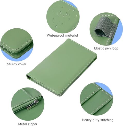 Server Books for Waitress Book, Leather Server Books for Waitress, Waiter Serving Book Booklet Wallet Restaurant Check Book Holder Waitstaff Organizer Fits Server Apron, Mint Green in Saudi Arabia