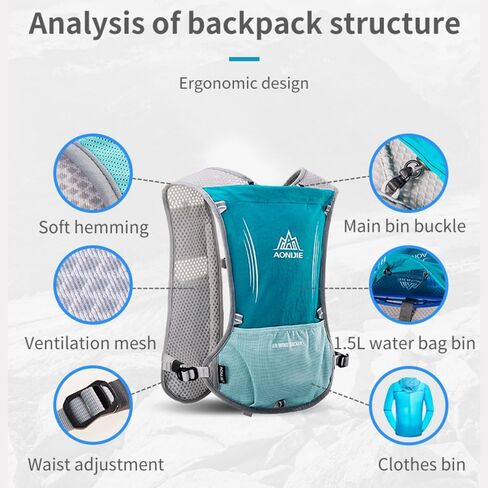 AONIJIE Hydration Backpack Vest for Outdoor Sports Breathable and Lightweight,Hydration Pack for Running, Cycling, and Hiking in Saudi Arabia