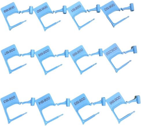 200 Pcs Numbered Security Plastic Padlock Seals Crash Cart Lock Keyed Padlocks Disposable Locks for Luggage Medical Clothing (Blue) in Saudi Arabia