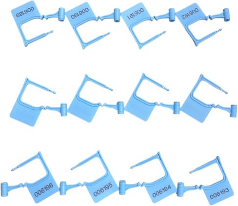200 Pcs Numbered Security Plastic Padlock Seals Crash Cart Lock Keyed Padlocks Disposable Locks for Luggage Medical Clothing (Blue) in Saudi Arabia