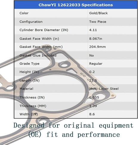 12589226 12498544 MLS Cylinder Multi Layer Head Gasket 2PCS for LS1 LS6 V8 4.8L 5.3L 5.7L LS Engine Head Gasket Kit, for Chevrolet for Buick for GMC for Pontiac for Hummer for Cadillac for Saab in Saudi Arabia