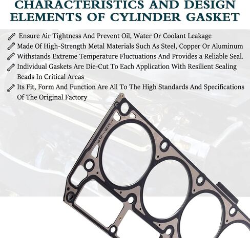 12589226 12498544 MLS Cylinder Multi Layer Head Gasket 2PCS for LS1 LS6 V8 4.8L 5.3L 5.7L LS Engine Head Gasket Kit, for Chevrolet for Buick for GMC for Pontiac for Hummer for Cadillac for Saab in Saudi Arabia
