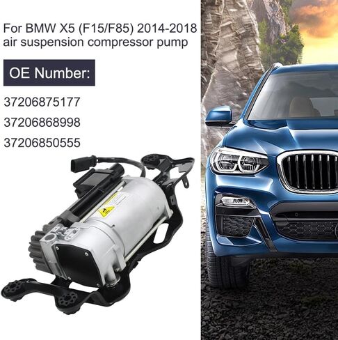 37206875177 ضاغط تعليق هوائي متوافق مع BMW X5 F15 2012-2018، لسيارات BMW X5 F85 M 2013-2018، لسيارات BMW X6 F16 2013-2018، لسيارات BMW X6 F86 M 2013-2018 37206868998 37206850555 in Kuwait