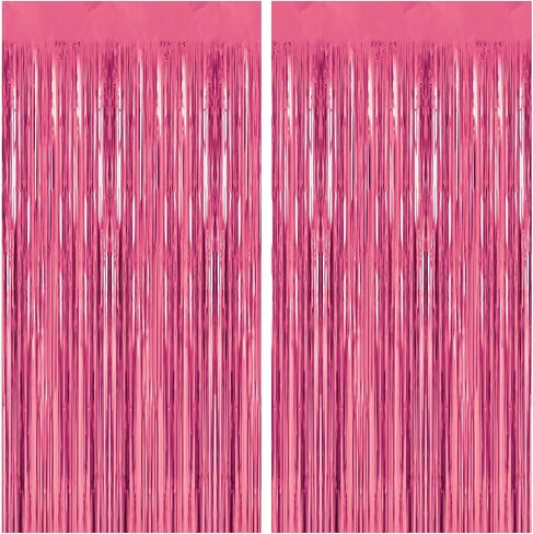 USCNC 2 Pack 3.2ft x 8.2ft Black Foil Fringe Curtains Party Photo Backdrop Party Streamers for Birthday,Graduation,New Year Eve Decorations Wedding Decor in Saudi Arabia
