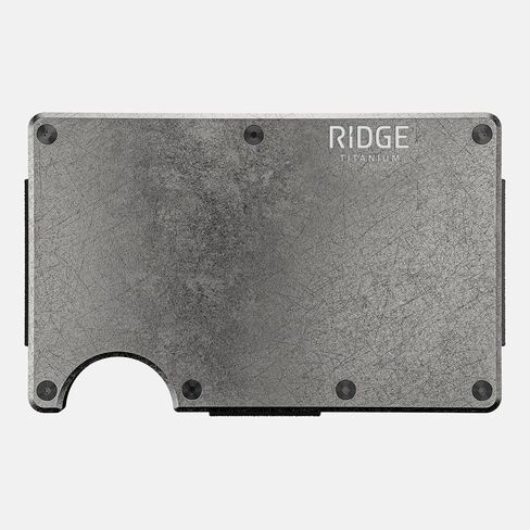 حزمة Ridge EDC: محفظة Ridge المصنوعة من التيتانيوم المطلي بالحجر للرجال + مجموعة حافظة Airtag - محفظة آمنة ومحمية بتقنية RFID مع حامل بطاقة هوائية ومشبك نقود. in Saudi Arabia