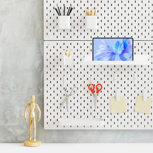 قطعتان من رف الكتب المغناطيسي للسبورة البيضاء، حامل كتب مغناطيسي أكريليك قابل لإعادة الاستخدام مع حاوية أقلام، أرفف كتب معدنية عائمة، رف عرض الكتب لغرفة الأطفال والفصول الدراسية للسبورة البيضاء (أبيض) in Kuwait