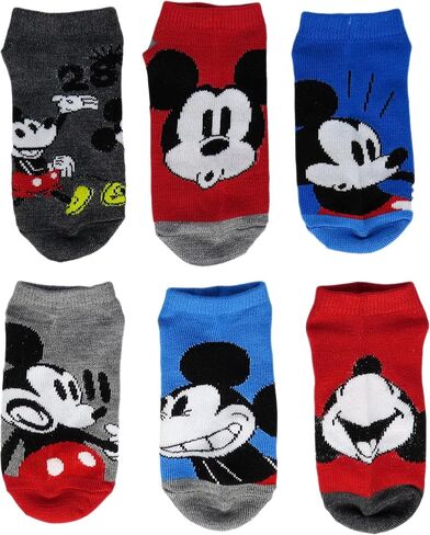 Disney Kids Mickey Mouse 1928 No Show Socks 6 Pair Pack in Saudi Arabia