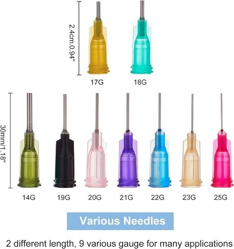 BENECREAT 6 Packs 1oz DIY Precision Tip Applicator Bottles 15PCS Stainless Steel PP Blunt Needle Tips, 6PCS Stoppers, 2PCS Syringe for Quiling Glue Work in Saudi Arabia