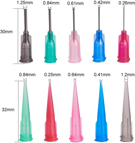 BENECREAT 6 Packs 1oz DIY Precision Tip Applicator Bottles 15PCS Stainless Steel PP Blunt Needle Tips, 6PCS Stoppers, 2PCS Syringe for Quiling Glue Work in Saudi Arabia
