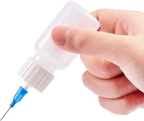 BENECREAT 6 Packs 1oz DIY Precision Tip Applicator Bottles 15PCS Stainless Steel PP Blunt Needle Tips, 6PCS Stoppers, 2PCS Syringe for Quiling Glue Work in Saudi Arabia