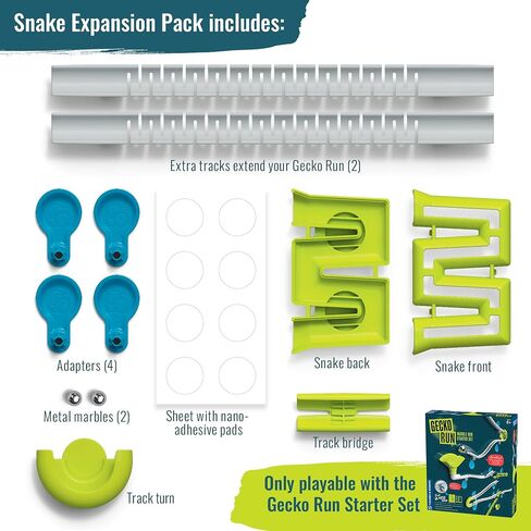 Gecko Run Marble Run Loop Expansion Pack by Thames & Kosmos – Extra Stunt for Vertical Marble Run Starter Set; Fast, No-Mess Setup with Residue-Free Nano-Adhesive Pads for Hours of Creative Play in Saudi Arabia