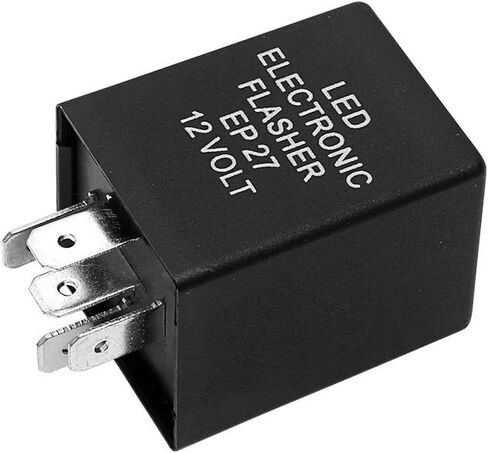 فلاشات إلكترونية مخصصة 5 دبوس EP27 متوافقة مع إشارة الانعطاف LED والتحذير من المخاطر لسيارة FORD 1999-2010 F150-F550، 01-10 FOR-D Explorer Sport Trac، 94-04 FOR-D Mustang Hyper Flash Flasher Relay in Kuwait