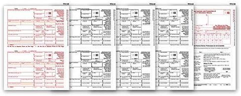 1099-R (التوزيعات) مجموعة ليزر مكونة من 4 أجزاء، حزمة تتسع لـ 25 نسخة، نسخ اتحادية وحكومية (نموذجان على ورقة) 2023 in Saudi Arabia