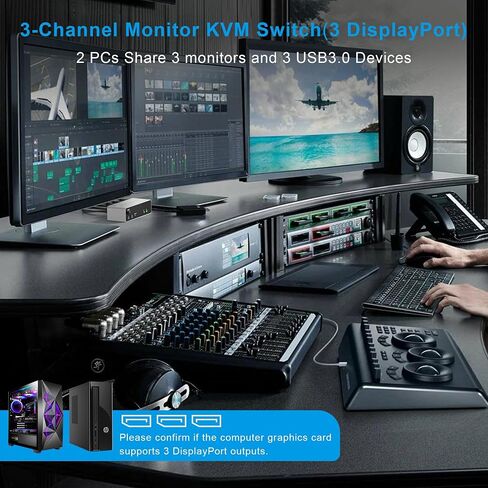 8K@60Hz Displayport USB 3.0 KVM Switch 2 Monitors for 4 Computers 8K@60Hz 4K@144Hz, DP1.4 Dual Monitor Displayport KVM Switch 4 Port with Audio Output and 3 USB 3.0, 8K DP Monitor Switch for 4 PCs in Saudi Arabia
