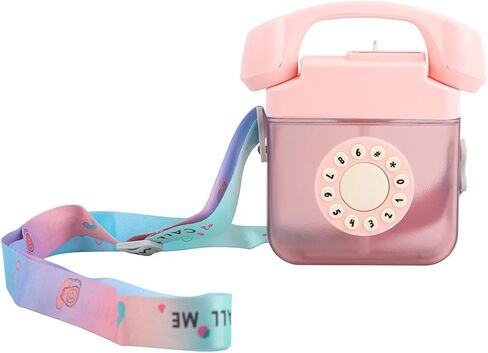 Telephone Water Bottle,Telephone Water Bottle For Kids Plastic Phone Water Bottle With Strap Children 13.5 Ounce (Blue) in Kuwait