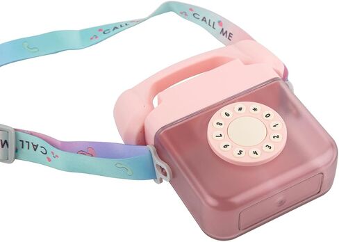 Telephone Water Bottle,Telephone Water Bottle For Kids Plastic Phone Water Bottle With Strap Children 13.5 Ounce (Blue) in Kuwait