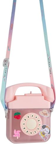 Telephone Water Bottle,Telephone Water Bottle For Kids Plastic Phone Water Bottle With Strap Children 13.5 Ounce (Blue) in Kuwait