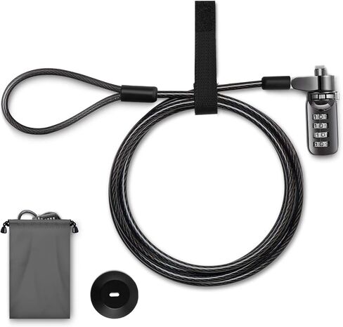 Laptop Cable Lock Laptop Security Locks Anti Theft 3 Keys 6.5 Ft Lomputer Lock Compatible for Laptops, iMac,Outdoor TV Mac Mini to Other Devices Longer Cable Stronger Lock Head in Kuwait