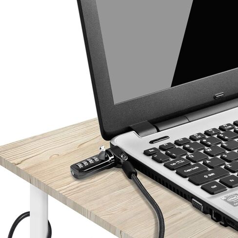 Laptop Cable Lock Laptop Security Locks Anti Theft 3 Keys 6.5 Ft Lomputer Lock Compatible for Laptops, iMac,Outdoor TV Mac Mini to Other Devices Longer Cable Stronger Lock Head in Kuwait