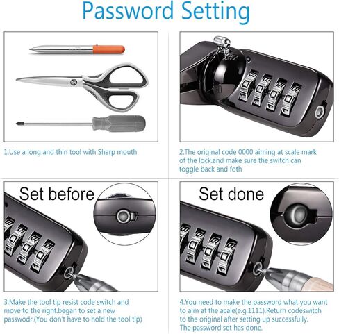 Laptop Cable Lock Laptop Security Locks Anti Theft 3 Keys 6.5 Ft Lomputer Lock Compatible for Laptops, iMac,Outdoor TV Mac Mini to Other Devices Longer Cable Stronger Lock Head in Kuwait