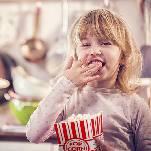 Flat Bottom Popcorn Bags, 50 Pcs Paper Popcorn Bags for Family Movie Night Baseball Themed Carnival Christmas Birthday Party in Saudi Arabia