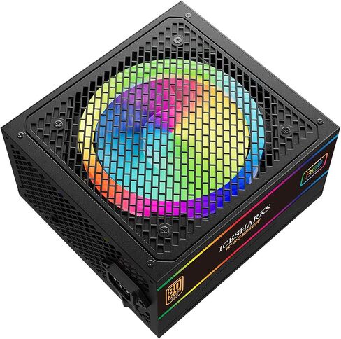 PSU 80+ Gold 850 Watt ATX Fully Modular Power Supply, 120mm Size and Low Noise RGB Fan 0 RPM with 25 RGB Lighting Modes, Full Mod Cables in Saudi Arabia